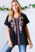 Black Floral Embroidered Flutter Sleeve Top *online exclusive-[option4]-[option5]-Cute-Trendy-Shop-Womens-Boutique-Clothing-Store