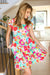 Mint & Fuchsia Tropical Floral Square Neck Dress *online exclusive-[option4]-[option5]-Cute-Trendy-Shop-Womens-Boutique-Clothing-Store