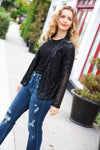 Be Your Own Star Black Sequin Open Blazer *online exclusive-[option4]-[option5]-Cute-Trendy-Shop-Womens-Boutique-Clothing-Store