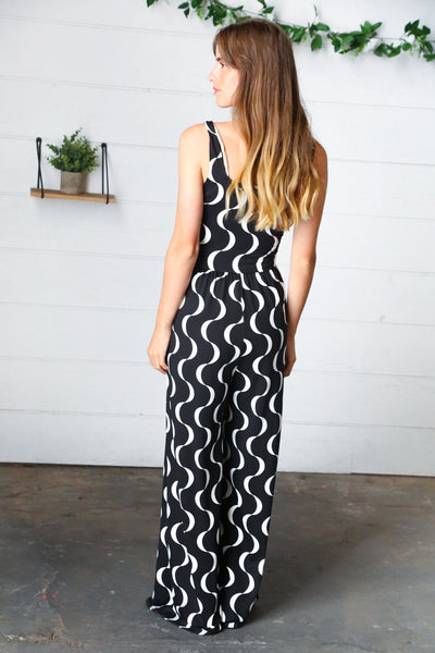 Black Abstract Wave Button Jumpsuit *online exclusive-[option4]-[option5]-Cute-Trendy-Shop-Womens-Boutique-Clothing-Store