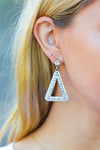 Silver Triangle Rhinestone Studded Drop Earrings *online exclusive-One Size Fits All-[option4]-[option5]-Cute-Trendy-Shop-Womens-Boutique-Clothing-Store