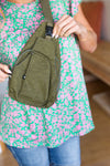Army Green Nylon Casual Crossbody Sling Bag *Online Exclusive*-One Size Fits All-[option4]-[option5]-Cute-Trendy-Shop-Womens-Boutique-Clothing-Store