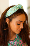 Mint Heart Pearl & Jewel Knot Knit Headband *online exclusive-One Size Fits All-[option4]-[option5]-Cute-Trendy-Shop-Womens-Boutique-Clothing-Store