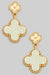 Every Day Faux Leather Clover Earrings Ivory-[option4]-[option5]-Cute-Trendy-Shop-Womens-Boutique-Clothing-Store