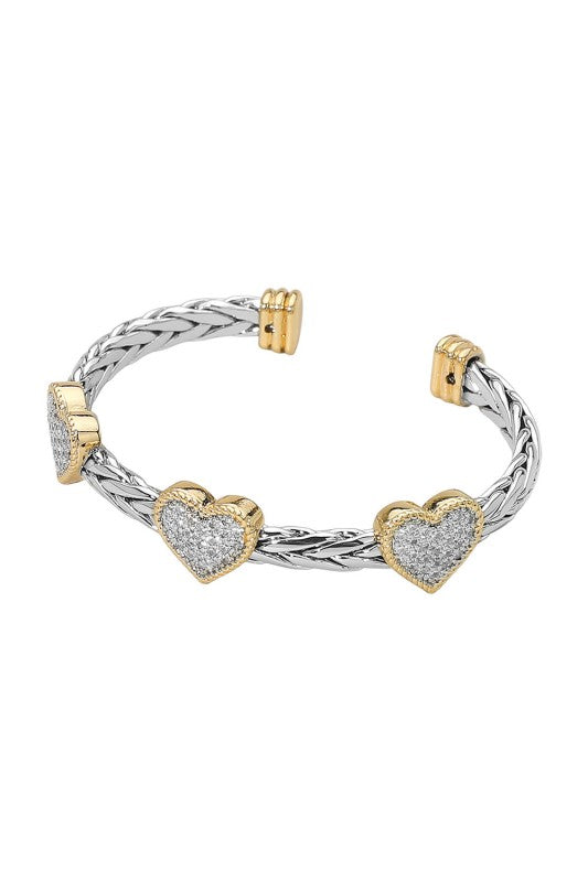 Steal My Heart Silver & Pave Bracelet-[option4]-[option5]-Cute-Trendy-Shop-Womens-Boutique-Clothing-Store