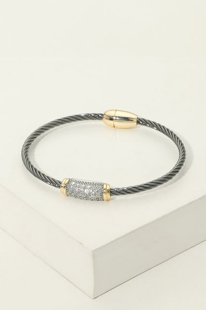 A Good Life Magnetic Cable Bracelet-Black-[option4]-[option5]-Cute-Trendy-Shop-Womens-Boutique-Clothing-Store