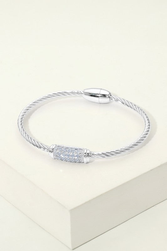 A Good Life Magnetic Cable Bracelet-Silver-[option4]-[option5]-Cute-Trendy-Shop-Womens-Boutique-Clothing-Store