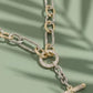 Double Agent Two-Tone Pave Toggle Necklace