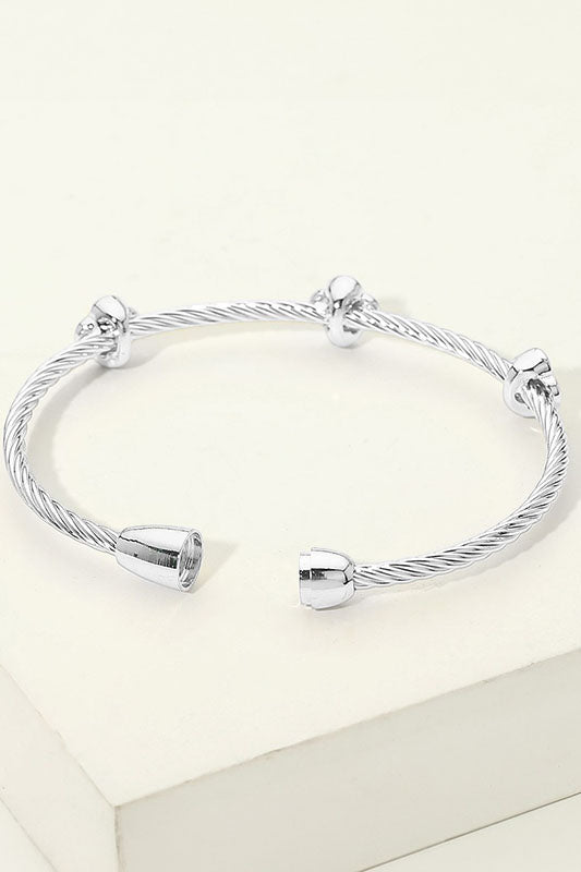 Pure Magnetism Pavé Quatrefoil Cable Bracelet-Cute-Trendy-Shop-Womens-Boutique-Clothing-Store