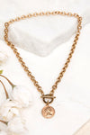 Treasure Hunt Rose Gold Coin Chain Necklace-Rose Gold-[option4]-[option5]-Cute-Trendy-Shop-Womens-Boutique-Clothing-Store
