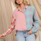 Sweetheart Patchwork Plaid Button-Up Top-Cute-Trendy-Shop-Womens-Boutique-Clothing-Store