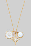 Shine Bright Three Charm Necklace-[option4]-[option5]-Cute-Trendy-Shop-Womens-Boutique-Clothing-Store