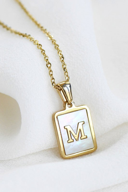 Gold Initial Tag Necklace A - W-M-[option4]-[option5]-Cute-Trendy-Shop-Womens-Boutique-Clothing-Store