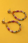 Pay Day Beaded Hoop Earrings Multicolor-[option4]-[option5]-Cute-Trendy-Shop-Womens-Boutique-Clothing-Store