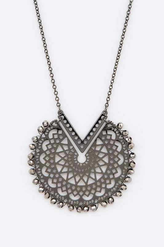 Mandala Pendant Necklace *online exclusive-[option4]-[option5]-Cute-Trendy-Shop-Womens-Boutique-Clothing-Store