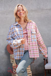 Take It Away Pink & Blue Plaid Jacket-[option4]-[option5]-Cute-Trendy-Shop-Womens-Boutique-Clothing-Store