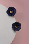 Dainty Flowers Post Earrings Navy-[option4]-[option5]-Cute-Trendy-Shop-Womens-Boutique-Clothing-Store