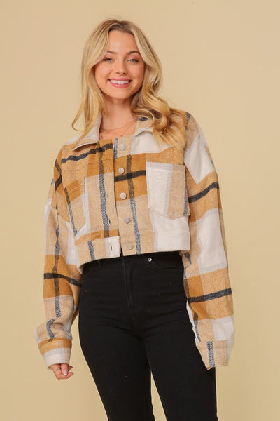 Short & Sweet Plaid Jacket-[option4]-[option5]-Cute-Trendy-Shop-Womens-Boutique-Clothing-Store