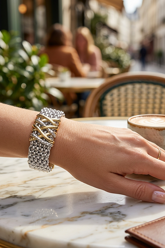 Looks Expensive Double Mesh Magnetic Bracelet-[option4]-[option5]-Cute-Trendy-Shop-Womens-Boutique-Clothing-Store