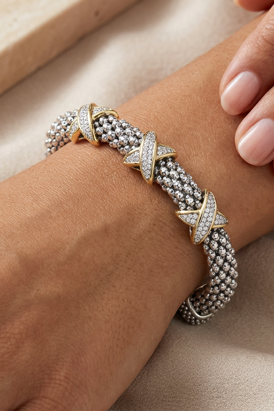 My Friend Crisscross Cuff Bracelet-[option4]-[option5]-Cute-Trendy-Shop-Womens-Boutique-Clothing-Store