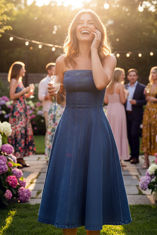 Stay Out Late Strapless Denim Dress-[option4]-[option5]-Cute-Trendy-Shop-Womens-Boutique-Clothing-Store