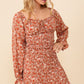 Harvest Bloom Floral Smocked Mini Dress-Cute-Trendy-Shop-Womens-Boutique-Clothing-Store