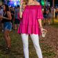 Ladies' Night Fuchsia Off Shoulder Top-[option4]-[option5]-Cute-Trendy-Shop-Womens-Boutique-Clothing-Store