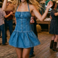 Grab Your Hat Denim Corset Dress-Medium Denim-SMALL-Cute-Trendy-Shop-Womens-Boutique-Clothing-Store