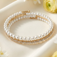 Romantic Glamour CZ and Pearl Wrap Bracelet-Gold-[option4]-[option5]-Cute-Trendy-Shop-Womens-Boutique-Clothing-Store
