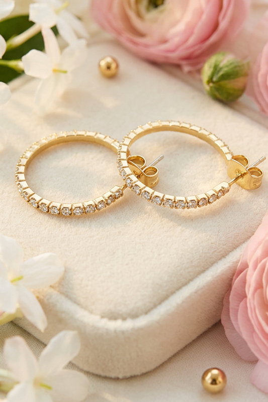 Let The Sparkle In Crystal Hoop Earrings-[option4]-[option5]-Cute-Trendy-Shop-Womens-Boutique-Clothing-Store