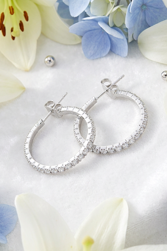 Let The Sparkle In Crystal Hoop Earrings-[option4]-[option5]-Cute-Trendy-Shop-Womens-Boutique-Clothing-Store