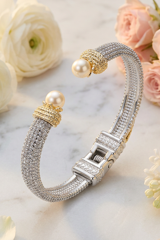 One For the Books Pearl Tip Cuff Bracelet-[option4]-[option5]-Cute-Trendy-Shop-Womens-Boutique-Clothing-Store