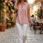 Cool Coastal Gathered Button Up Top-[option4]-[option5]-Cute-Trendy-Shop-Womens-Boutique-Clothing-Store