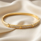 Cross My Heart Pave CZ X-Divider Bangle