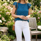 Sweet Romance Floral Lace Flutter Sleeve Top-[option4]-[option5]-Cute-Trendy-Shop-Womens-Boutique-Clothing-Store