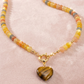 Earth & Aura Semi-Precious Beaded Necklace-Brown-Cute-Trendy-Shop-Womens-Boutique-Clothing-Store
