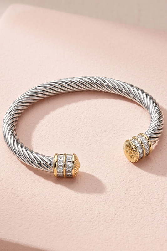 Dripping In Details Twisted Cable Bangle-Cute-Trendy-Shop-Womens-Boutique-Clothing-Store