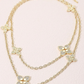 Petal to the Metal CZ Clover Long Necklace-Cute-Trendy-Shop-Womens-Boutique-Clothing-Store