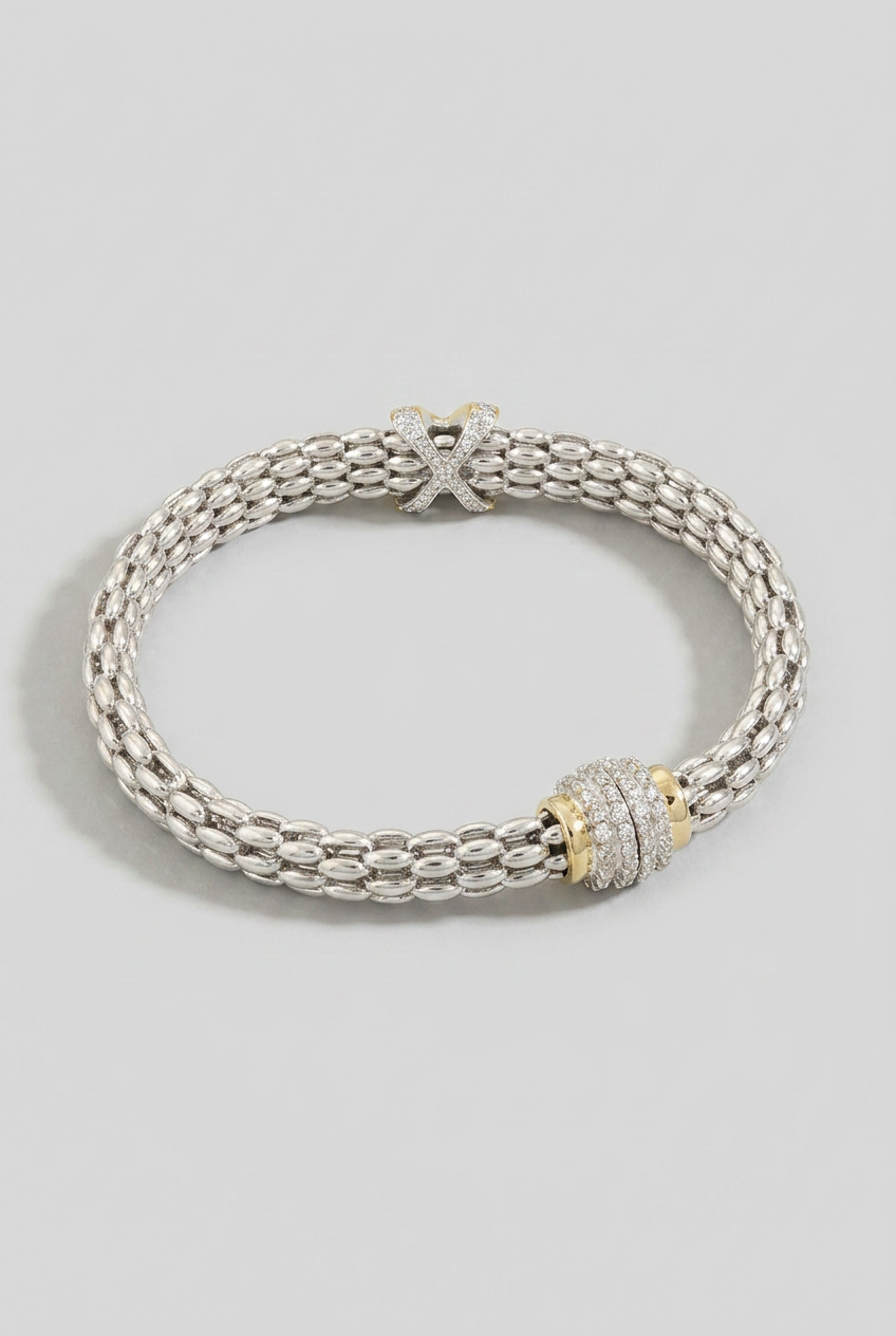 One Time Charm Mesh Bracelet