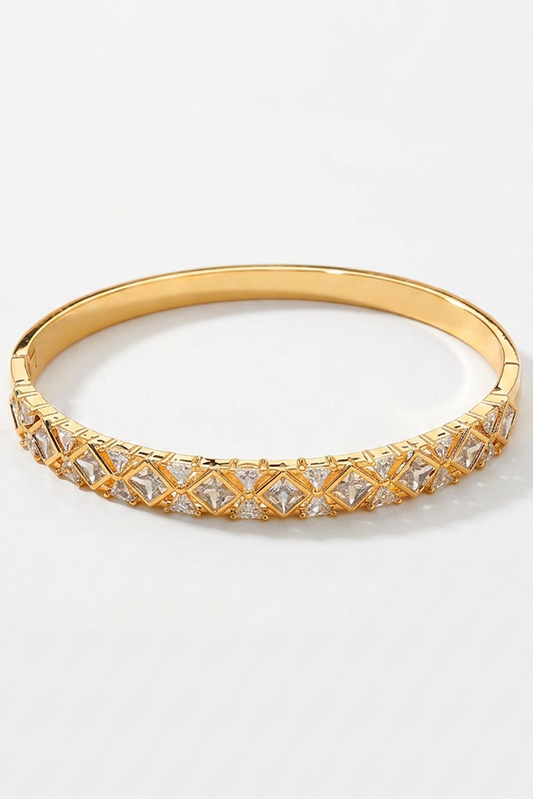 Geometric Gold Crystal Bangle-Cute-Trendy-Shop-Womens-Boutique-Clothing-Store