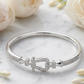 Unbuckle the Drama CZ Pavé Buckle Bangle-Silver-Cute-Trendy-Shop-Womens-Boutique-Clothing-Store