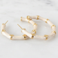 Bamboo Enamel Half Hoop Earrings-White-Cute-Trendy-Shop-Womens-Boutique-Clothing-Store