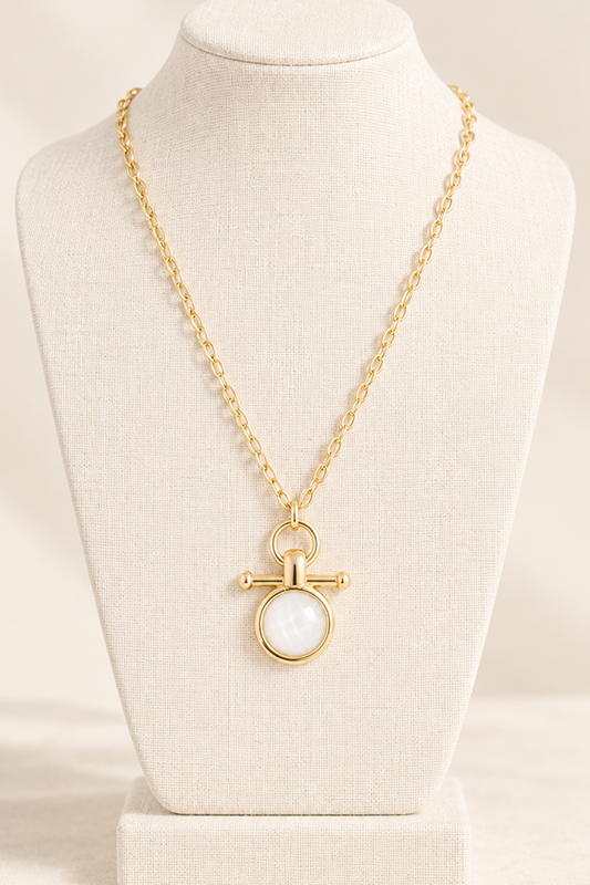 Be the Envy Statement Toggle Necklace-White-Cute-Trendy-Shop-Womens-Boutique-Clothing-Store