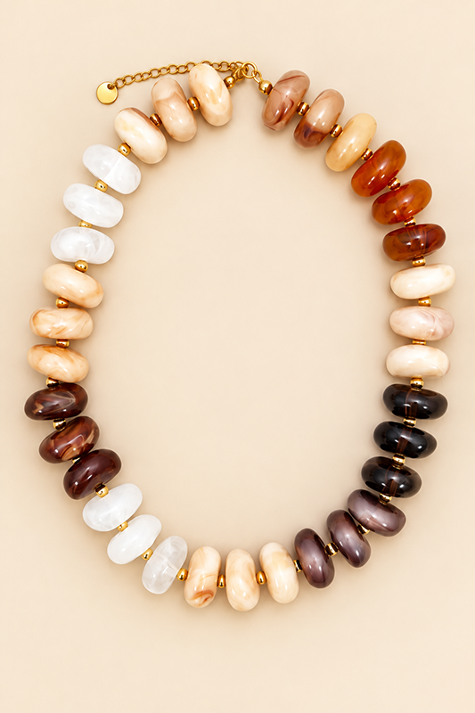 Fall Harvest Irregular Beaded Necklace