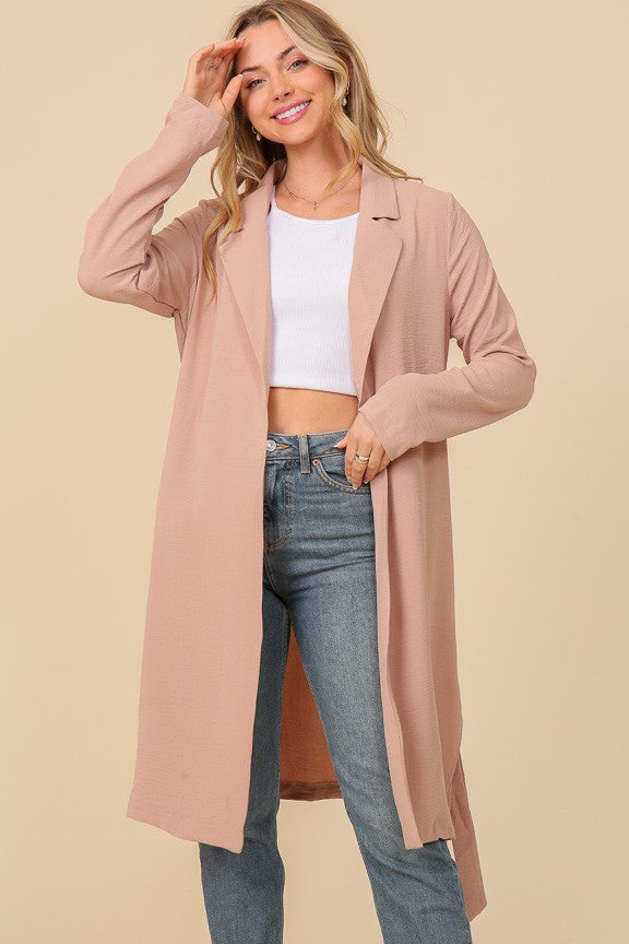 Downtown Belted Midi Duster-Cute-Trendy-Shop-Womens-Boutique-Clothing-Store