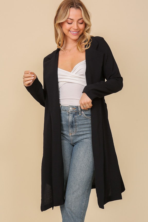 Downtown Belted Midi Duster-Cute-Trendy-Shop-Womens-Boutique-Clothing-Store