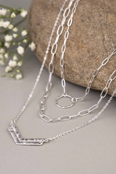 Can You Feel It Layered Silver Metal Necklace-[option4]-[option5]-Cute-Trendy-Shop-Womens-Boutique-Clothing-Store