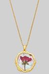 Forever Pressed Red Flower Necklace-[option4]-[option5]-Cute-Trendy-Shop-Womens-Boutique-Clothing-Store