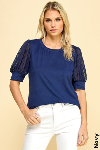 Lunch at the Bistro Solid Top Navy *instore & online-[option4]-[option5]-Cute-Trendy-Shop-Womens-Boutique-Clothing-Store