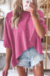 Game Day Distressed Pink T-Shirt Top-[option4]-[option5]-Cute-Trendy-Shop-Womens-Boutique-Clothing-Store